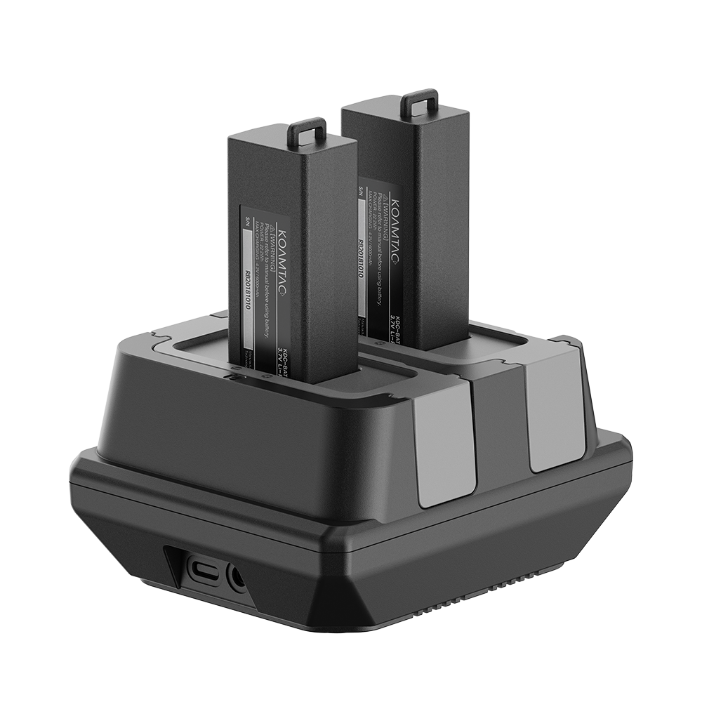 2-Slot Battery Charging Cradle for KOAMTAC Pistol Grip 6000mAh Battery