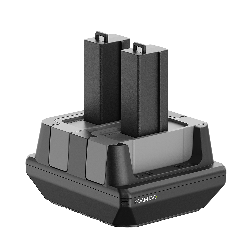 2-Slot Battery Charging Cradle for KOAMTAC Pistol Grip 6000mAh Battery