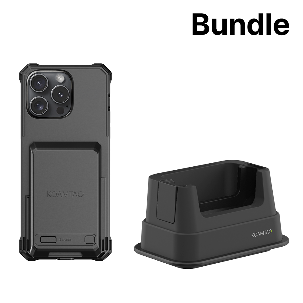 KBCC Charging Case with Extended Battery for iPhone 15 & iPhone16e + 1-Slot Charging Cradle (No Battery Slot) Bundle Package