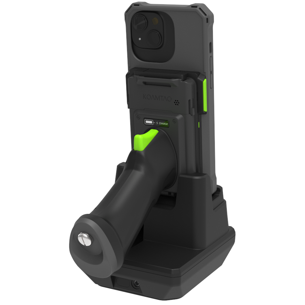 1-Slot Charging Cradle with Pistol Grip & 1.0W UHF Support for KDC1000/1100 (iPhone 13–16)