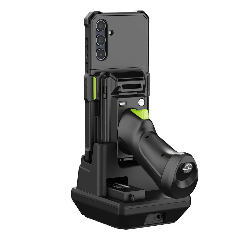 1-Slot Charging Cradle with Pistol Grip & 1.0W UHF Support for KDC1000/1100 (Galaxy A35/A36/A56)