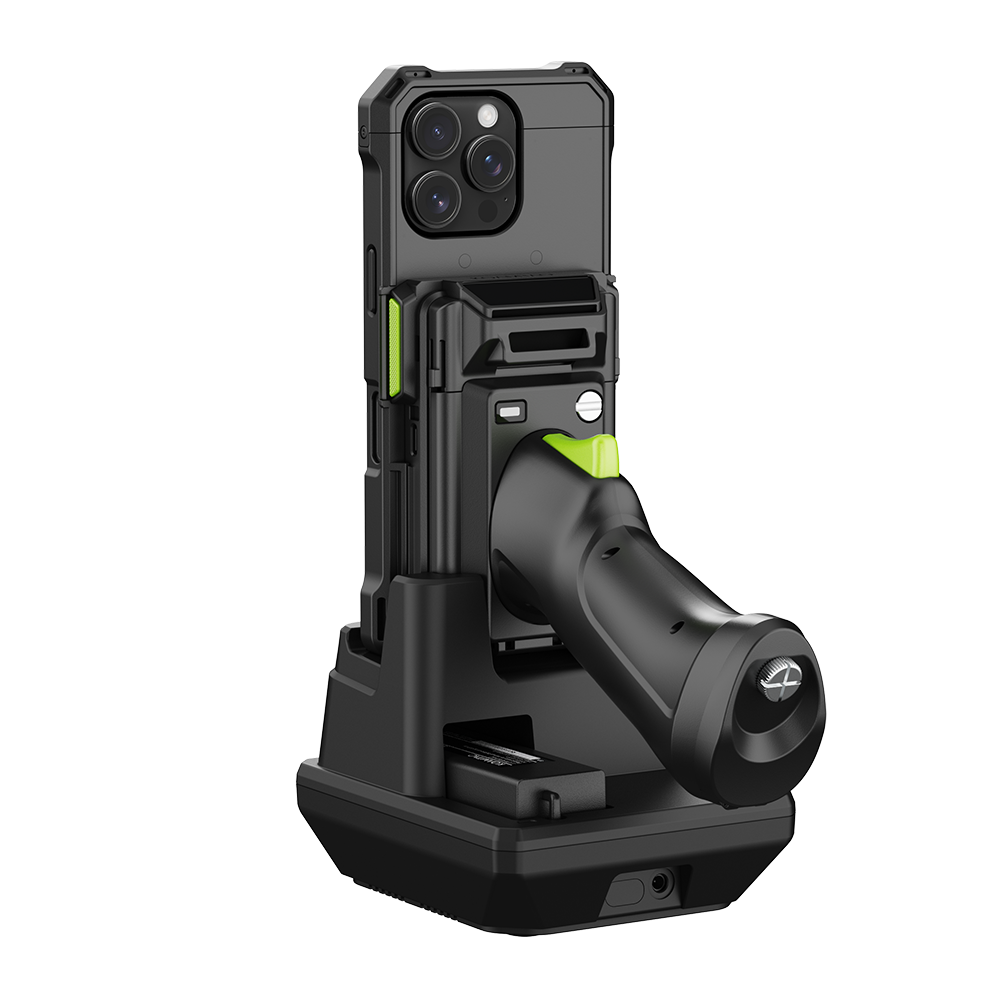1-Slot Charging Cradle with Pistol Grip & 1.0W UHF Support for KDC1000/1100 (iPhone 13–16)
