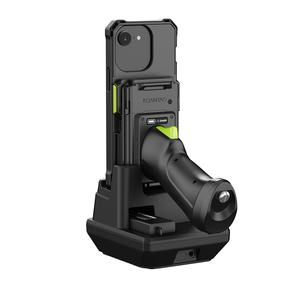 1-Slot Charging Cradle with Pistol Grip & 1.0W UHF Support for KDC1000/1100 (iPhone 13–16)
