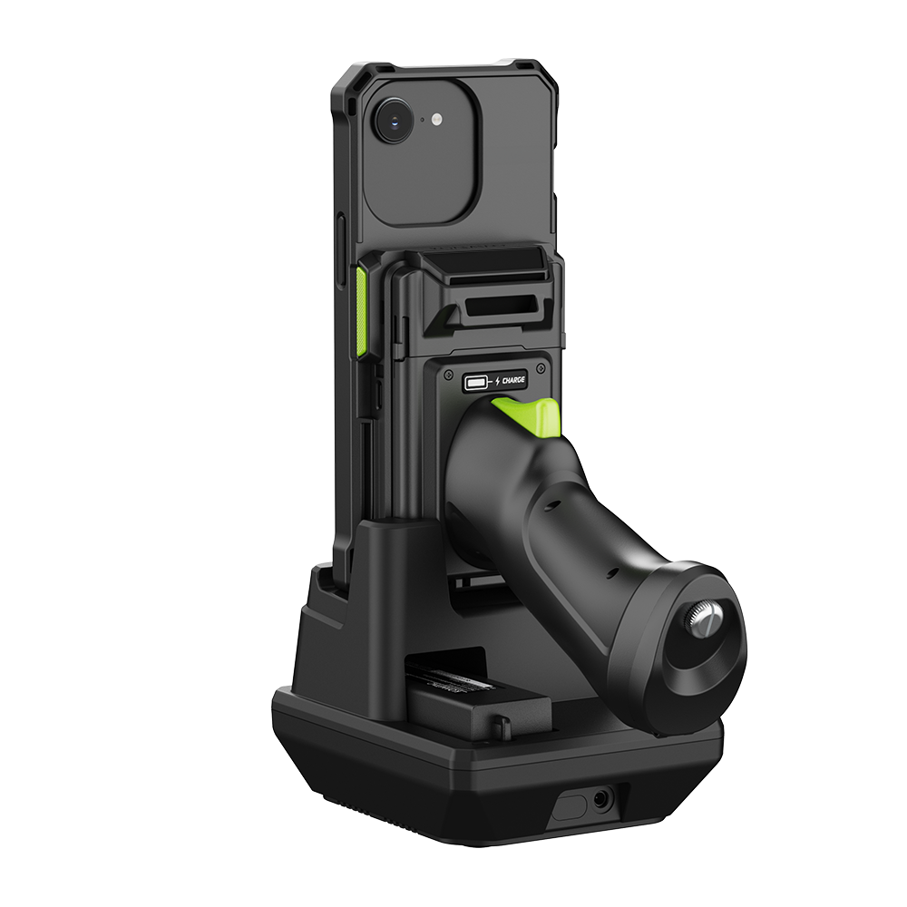 1-Slot Charging Cradle with Pistol Grip & 1.0W UHF Support for KDC1000/1100 (iPhone 13–16)
